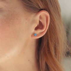 Solitaire Birthstone Necklace and Earrings Set