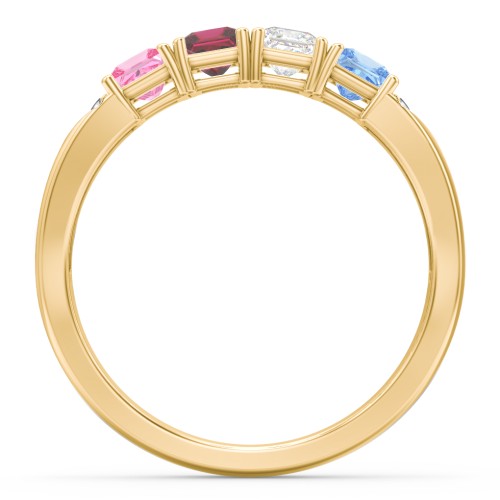 Classic 2-7 Princess Cut Ring with Accents