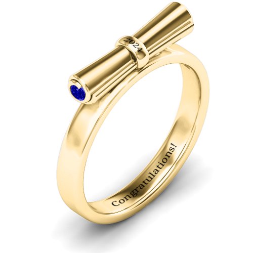 Diploma Scroll Graduation Ring
