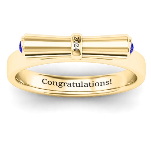Diploma Scroll Graduation Ring