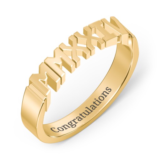 Roman Numeral Graduation Ring