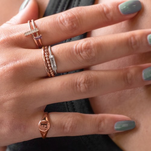 Engravable Bar Ring – Sterling Silver