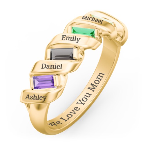 Spiral Baguette Ring