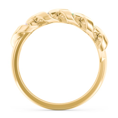 Spiral Baguette Ring