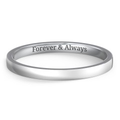 Classic Flat Wedding Band - 2mm Width – 10K Yellow Gold
