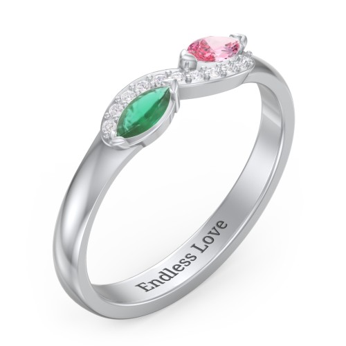 Infinity Marquise Ring with Accents
