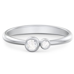 Generations 2-Stone Bezel Set Mother's Ring