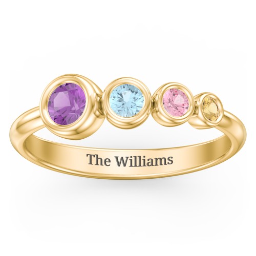 Generations 4-Stone Bezel Set Mother's Ring