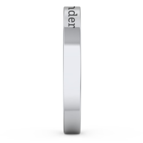 Engravable Stacking Ring – Sterling Silver