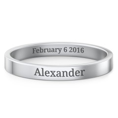 Engravable Stacking Ring – 10K Yellow Gold