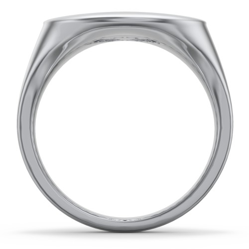Pavé Initial Signet Ring - A