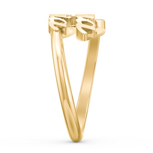 Personalized Two Name Ring