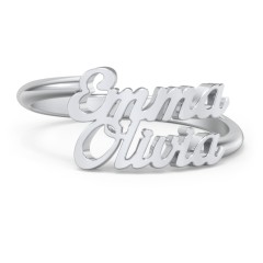 Personalized Two Name Ring – 10K Yellow Gold