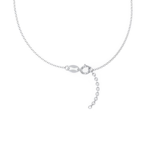 Pavé Initial Bracelet - P – Sterling Silver with White Premium Zirconia