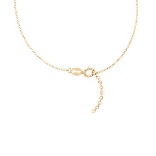Pavé Initial Bracelet - P – 10K Yellow Gold with White Premium Zirconia