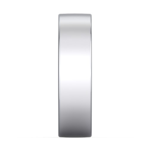 Men's Classic Flat Wedding Band - 6mm Width
