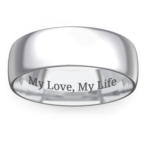 Men's Half Round Comfort Fit Wedding Band - 7mm Width