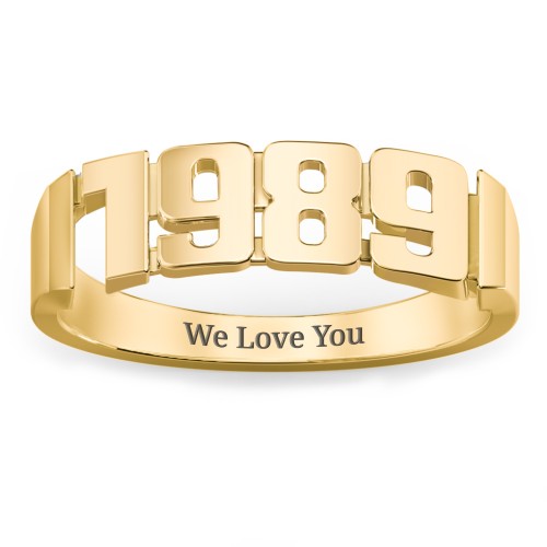 Men's Personalized Year Ring