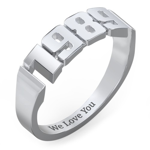 Men's Personalized Year Ring