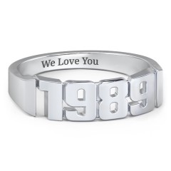 Men's Personalized Year Ring – 10K Yellow Gold