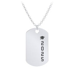 2025 Graduation Dog Tag Necklace