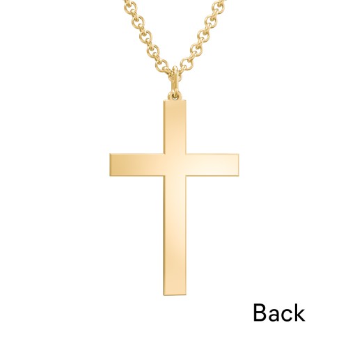 Men's Classic Engravable Cross Necklace