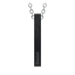 Men’s Engravable Vertical 3D Bar Necklace
