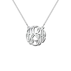 Monogram Name Pendant – 18K Gold Plated Silver