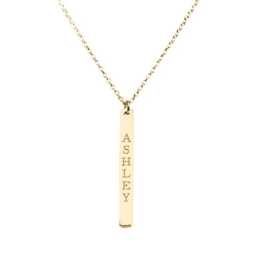 Vertical Bar Pendant – 10K Yellow Gold