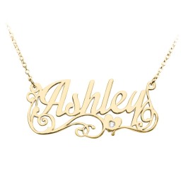 Lots of Love Name Necklace in 18K Gold Plated Silver