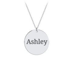Charmed Name Disc Pendant – 18K Gold Plated Silver
