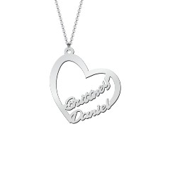 Written With Love Heart Name Necklace – 18K Gold Plated Silver