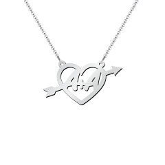 First Love Initial Heart Necklace – 10K Rose Gold