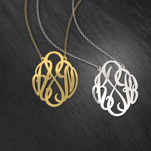 Infinity Monogram Necklace – 10K Yellow Gold