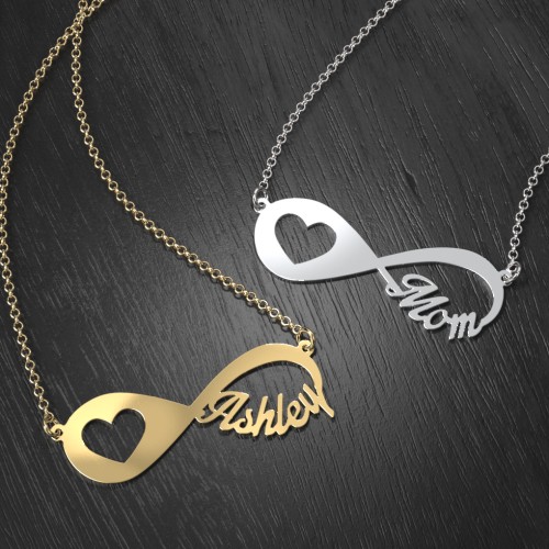 In My Heart Infinity Name Necklace – Sterling Silver
