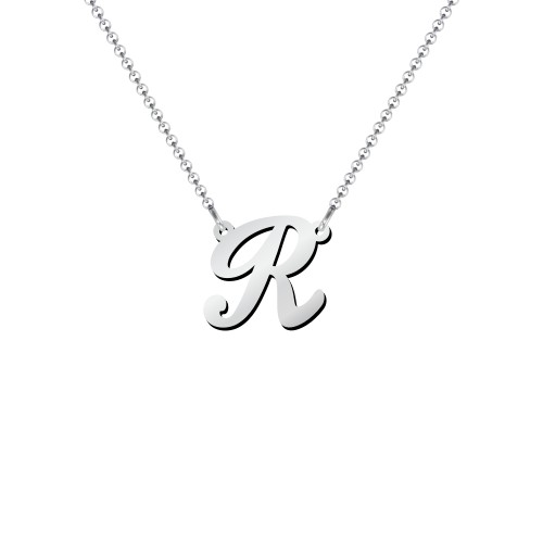 Initial Letter Necklace – Sterling Silver