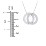 Engraved 2 Interlocking Russian Rings Necklace – 10K Yellow Gold