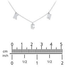Initial Necklace with 1 Letter - Modern