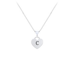 Engravable Heart Necklace with Birthstone
