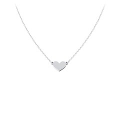 Engravable Heart Charm Necklace