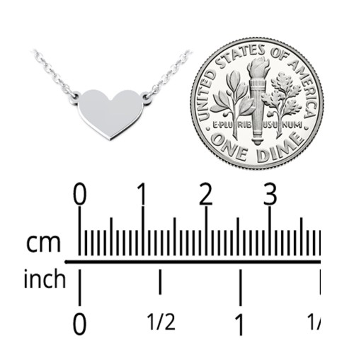 Engravable Heart Charm Necklace – 10K Yellow Gold