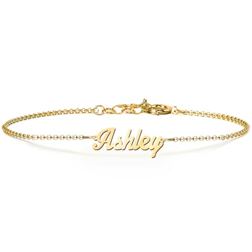 The Glamorous Name Bracelet – 10K Yellow Gold