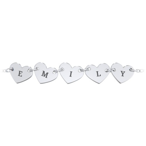 Engravable 5 Hearts Bracelet