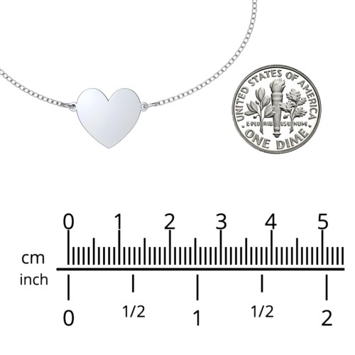 Engravable Heart Bracelet – Sterling Silver