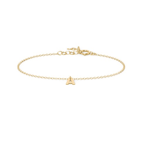 Initial Bracelet with 1 Letter - Modern – 10K Yellow Gold