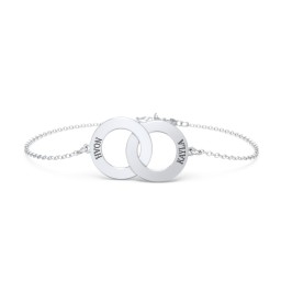 Engravable Interlocking Circles Bracelet
