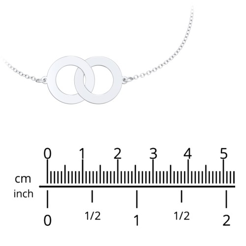 Engravable Interlocking Circles Bracelet – 10K Yellow Gold