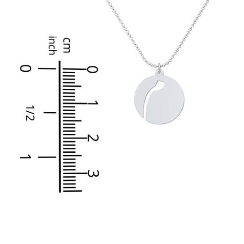 Arabic and Farsi Initial Disc Necklace – 10K Yellow Gold