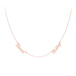 Dainty Personalized Two Name Necklace