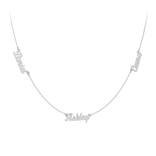 Dainty Personalized Three Name Necklace